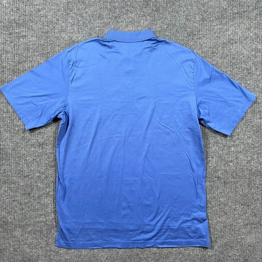 Polo Golf Ralph Lauren Men's Polo Shirt L Blue Pima Cotton High-Low Short Sleeve